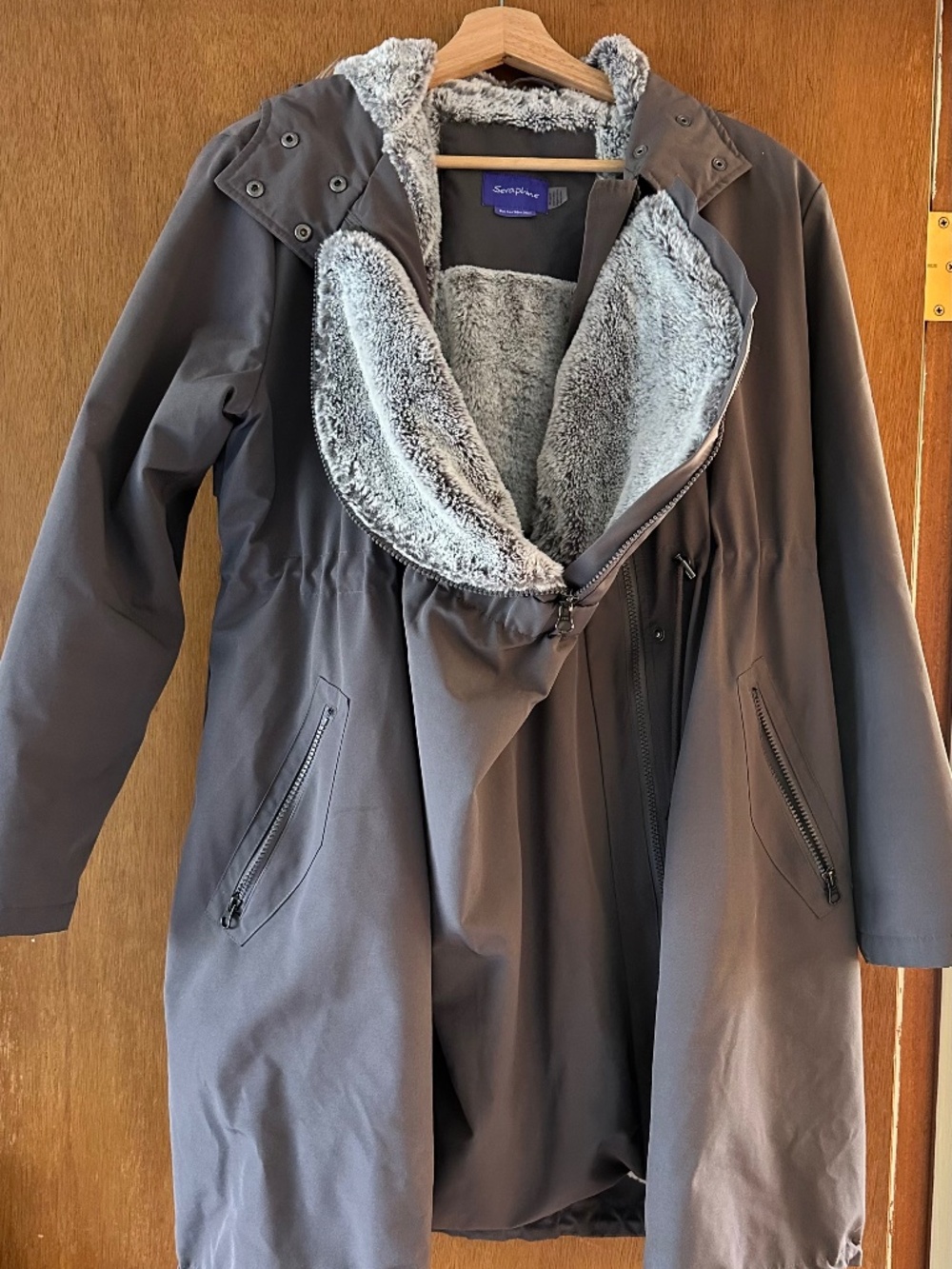 Seraphine Maternity Winter Coat with Detachable Panel